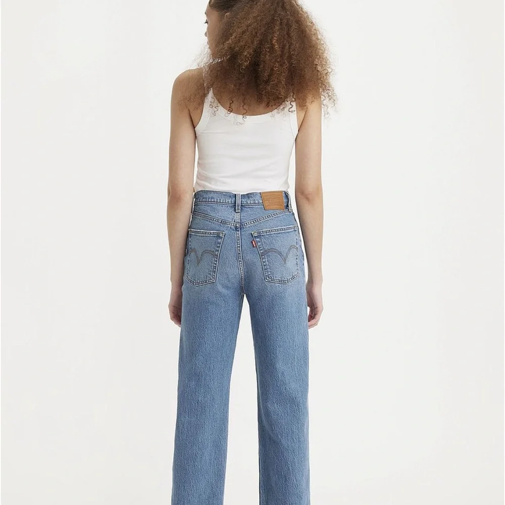 Levi's Light Blue Straight Leg Jeans - Picture 2 of 2